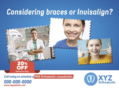 Orthodontics postcard design ORT-1