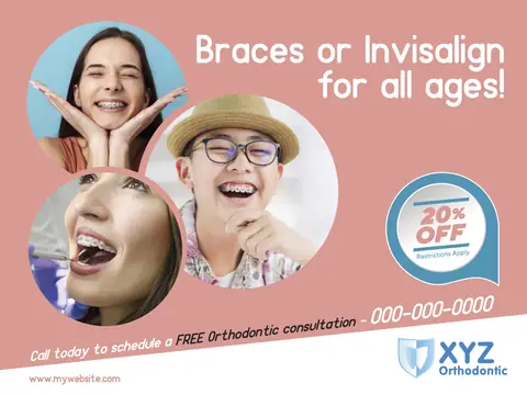 Orthodontics postcard design ORT-2