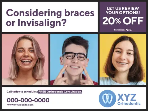 Orthodontics postcard design ORT-4