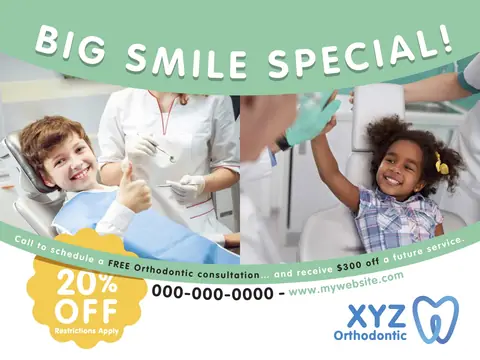 Orthodontics postcard design ORT-5