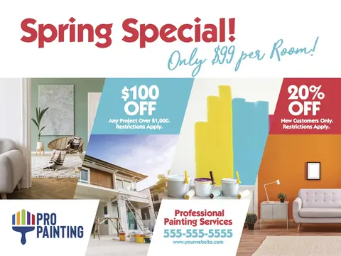 Painting Contractors postcard design PAC-1