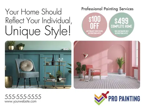 Painting Contractors postcard design PAC-3
