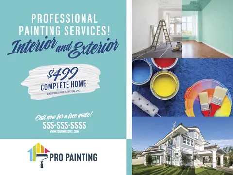 Painting Contractors postcard design PAC-4