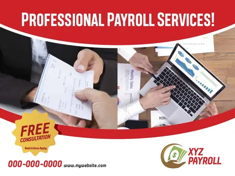 Payroll Services postcard design PAY-2