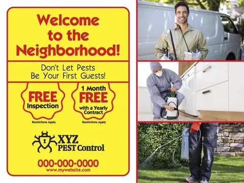 Pest Control postcard design PST-1