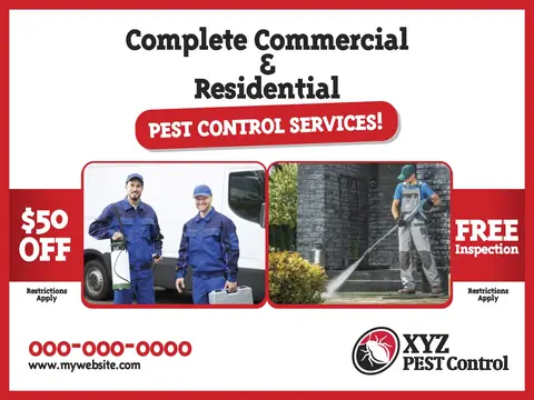 Pest Control postcard design PST-3