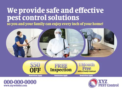 Pest Control postcard design PST-5