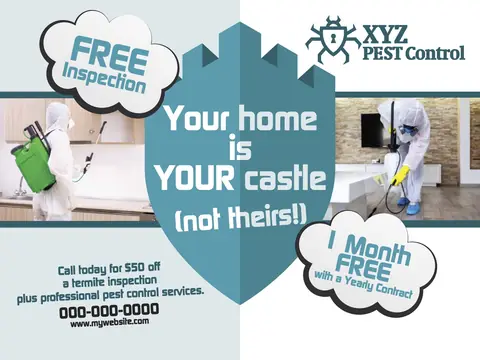 Pest Control postcard design PST-6