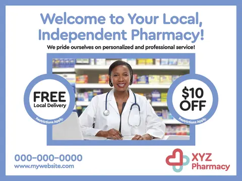 Pharmacy postcard design PHA-1
