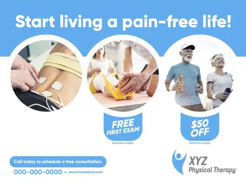 Physical Therapy postcard design PHT-3