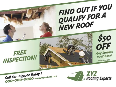 Roofing postcard design ROF-1