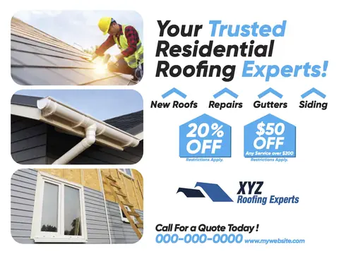 Roofing postcard design ROF-2