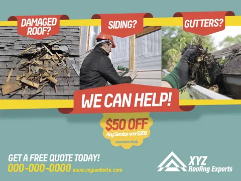 Roofing postcard design ROF-3