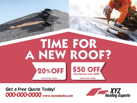 Roofing postcard design ROF-5