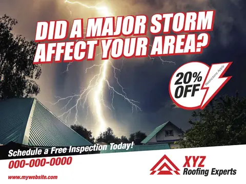 Roofing postcard design ROF-6