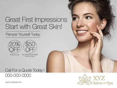 Salon & Spa postcard design SPA-1