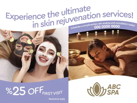 Salon & Spa postcard design SPA-10