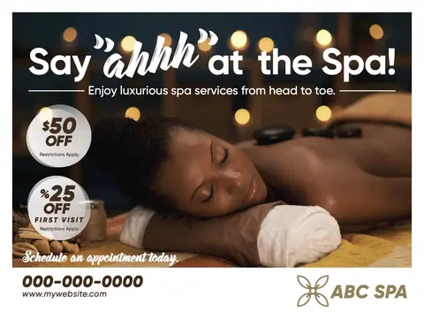 Salon & Spa postcard design SPA-11