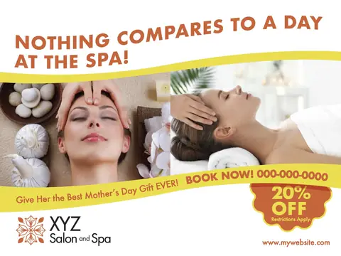 Salon & Spa postcard design SPA-4