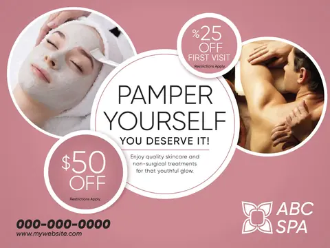 Salon & Spa postcard design SPA-7