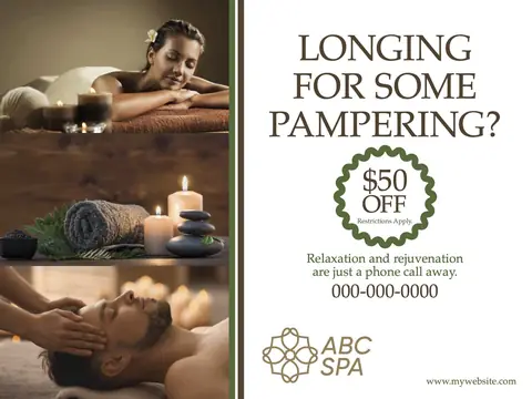 Salon & Spa postcard design SPA-8