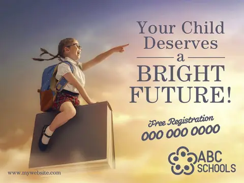 Schools & Education postcard design EDU-1