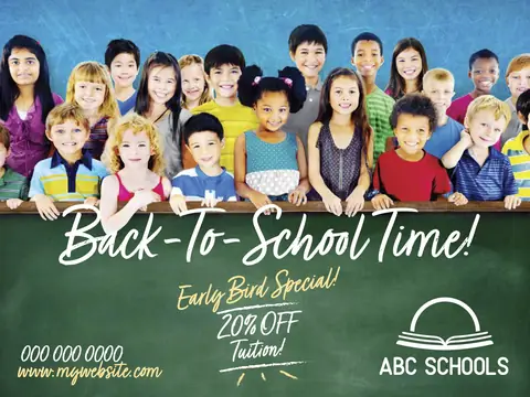 Schools & Education postcard design EDU-3