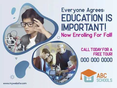 Schools & Education postcard design EDU-5