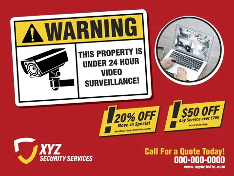 Security Systems postcard design SSY-3