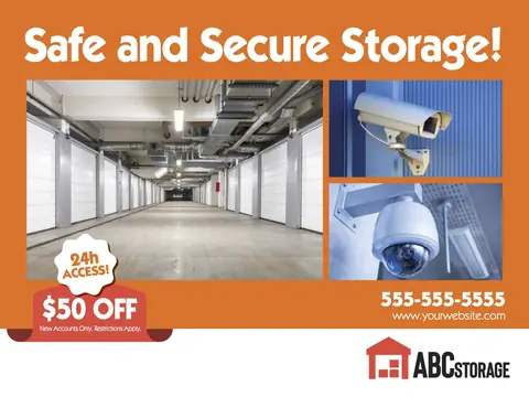 Self Storage postcard design STR-1