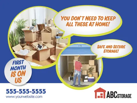 Self Storage postcard design STR-2