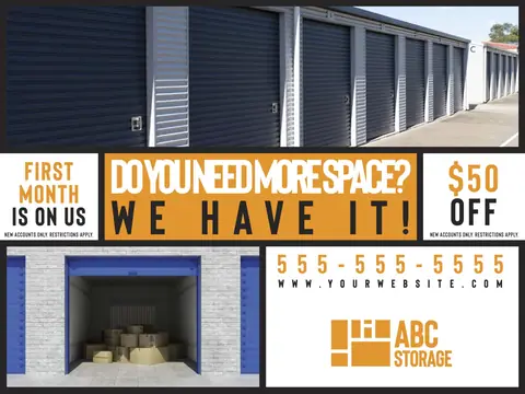 Self Storage postcard design STR-5