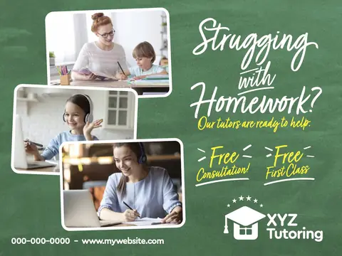 Tutoring postcard design TUT-1