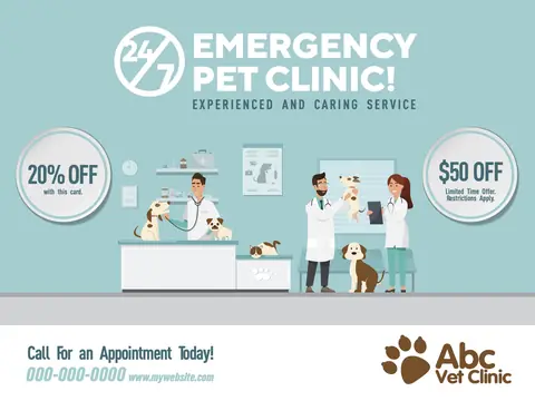 Veterinary postcard design VET-1