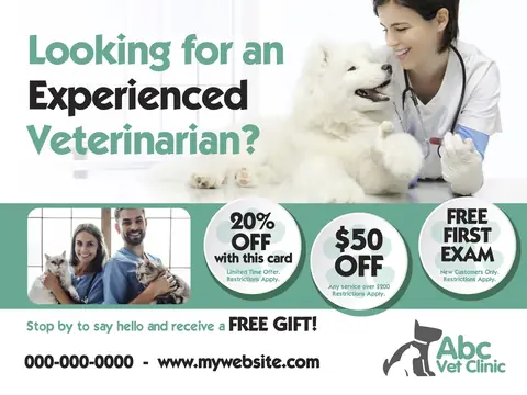 Veterinary postcard design VET-4
