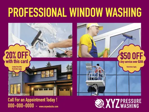 Window Washing postcard design WIW-4